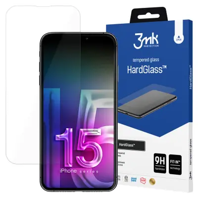 3MK HARDGLASS KALJENO STEKLO ZA APPLE IPHONE 15 PLUS - ZAŠČITA ZA EKRAN