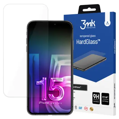 3MK HARDGLASS KALJENO STEKLO ZA APPLE IPHONE 15 PRO - ZAŠČITA ZASLONA