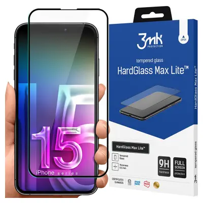 OVITEK IZ KALJENEGA STEKLA 3MK HARDGLASS MAX LITE ZA APPLE IPHONE 15 PRO