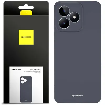 SILIKONSKI OVITEK SPACECASE ZA REALME C51 C53 NOTE 50 ČRN