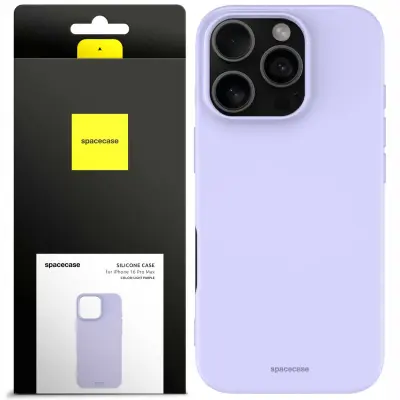 SILIKONSKI OVITEK SPACECASE ZA IPHONE 16 PRO MAX SVETLO VIJOLIČEN