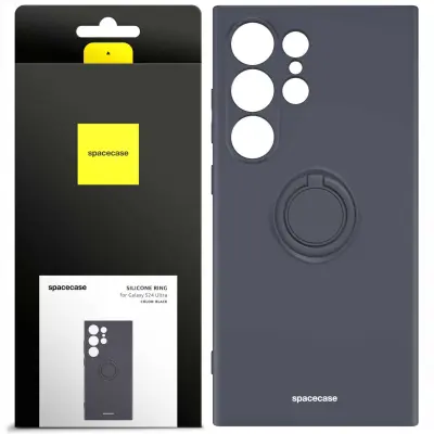 SPACECASE SILIKONSKI OVITEK OBROČ ZA SAMSUNG GALAXY S24 ULTRA ČRN