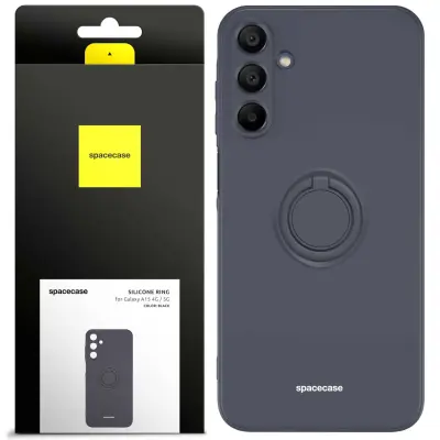 SPACECASE SILIKONSKI OVITEK OBROČ ZA SAMSUNG GALAXY A15 4G 5G ČRN