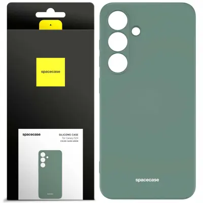 SILIKONSKI OVITEK SPACECASE ZA GALAXY S24 TEMNO ZELEN OVITEK