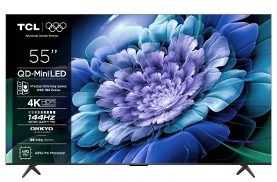 TCL 55C69K 4K QD-Mini LED, Google TV, 144Hz, Onkyo zvok z Dolby Atmos, TV sprejemnik