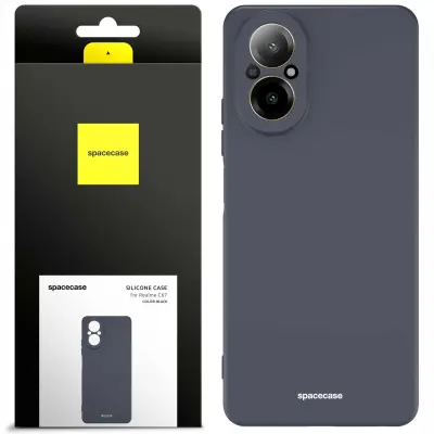 SILIKONSKI OVITEK SPACECASE ZA TELEFON REALME C67 ČRN