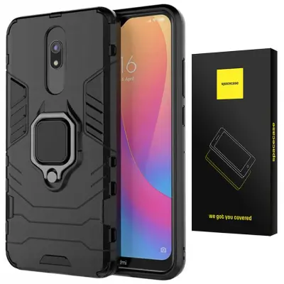 SPACECASE OVITEK ZA XIAOMI REDMI 8 8A SC X-RING ČRN