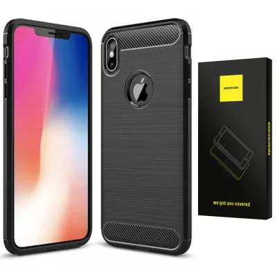 SPACECASE CARBON OVITEK ZA IPHONE X XS ČRNO OVITEK ZAŠČITA