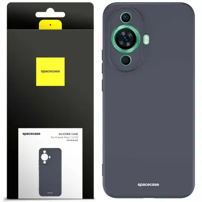 SILIKONSKI OVITEK SPACECASE ZA HUAWEI NOVA 11 12S ČRN OVITEK