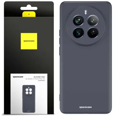 SILIKONSKI OVITEK SPACECASE ZA REALME 12 PRO PRO+ ČRN