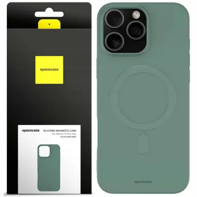 SILIKONSKI OVITEK SPACECASE MAGNETNI ZA IPHONE 16 PRO MAX ZELEN
