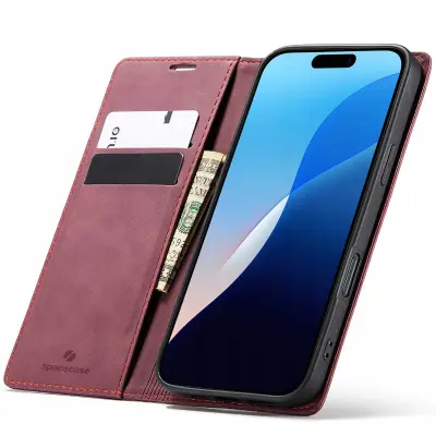 SPACECASE CASE DENARNICA ZA IPHONE 16 PLUS RDEČA