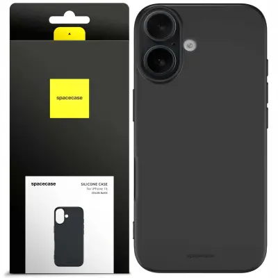 SILIKONSKI OVITEK SPACECASE ZA IPHONE 16 ČRNO KVALITETEN