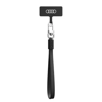 AUDI UNIVERZALNA VRVICA ZA TELEFON 28CM 10MM USNJENA ČRNA ČRNA