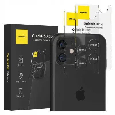 SPACECASE KALJENO STEKLO ZA KAMERO ZA IPHONE 11 12 12 MINI BLACK QUICKFIT