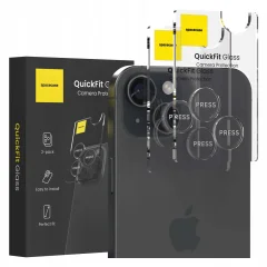 SPACECASE KALJENO STEKLO ZA IPHONE 15 15 PLUS QUICKFIT CAMERA ČRNO
