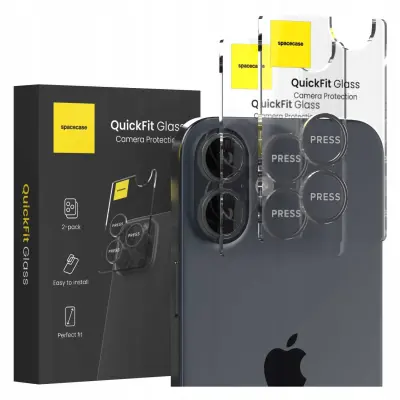 SPACECASE QUICKFIT KAMERA IZ KALJENEGA STEKLA ZA IPHONE 16 16 PLUS ČRNA
