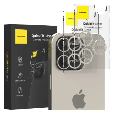 SPACECASE QUICKFIT KAMERA IZ KALJENEGA STEKLA ZA IPHONE 15 PRO MAX TITANIUM
