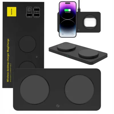 SPACECASE MAGCHARGE WM3B INDUKTIVNI POLNILEC ZA TELEFONE 10W ČRN