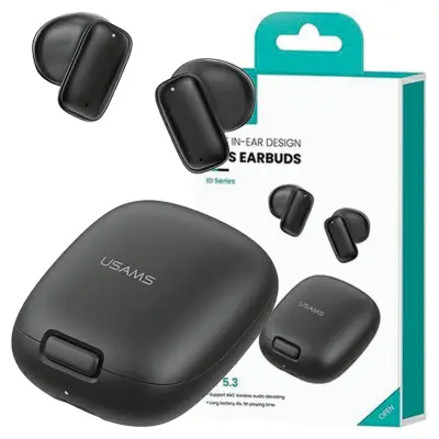USAMS BREZŽIČNE BLUETOOTH 5.3 TWS SLUŠALKE ID SERIJE ČRNE