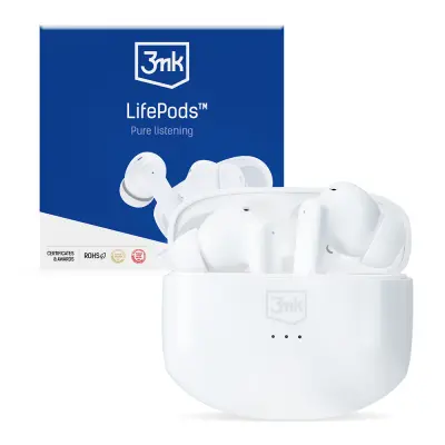 3MK LIFEPODS WHITE CASE OVITEK ZA APPLE AIRPODS PRO 2 WATERPROOF