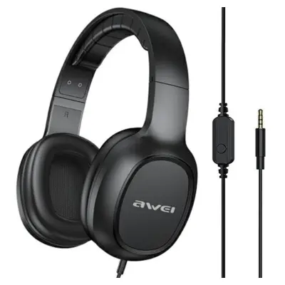 AWEI NAUŠESNE SLUŠALKE GM-6 JACK 3,5 MM ČRNE/POKRET ZA ETUI ČRNO