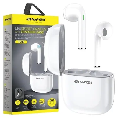 AWEI BLUETOOTH 5.0 T28 TWS ETUI STEREO SLUŠALKE ZA PAMETNE TELEFONE BELE
