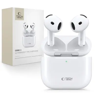 TECH-PROTECT ULTRABOOST TWS EARPHONE BREZŽIČNE SLUŠALKE BELE