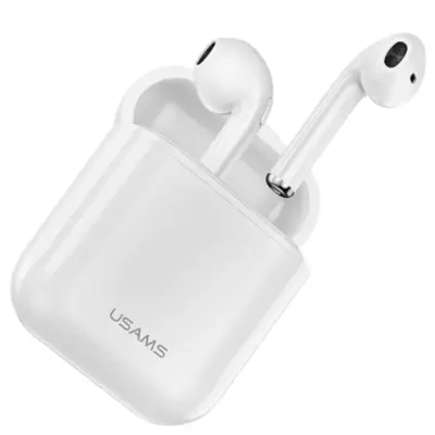 BREZŽIČNE SLUŠALKE USAMS BLUETOOTH 5.0 TWS ZA IPHONE BELE