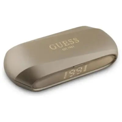 KOMPLET SLUŠALK GUESS BLUETOOTH TWS Z ZLATIM LOGOTIPOM DOCKING STATION