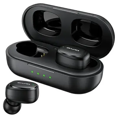SLUŠALKE AWEI BLUETOOTH 5.1 T13 PRO TWS + DOCKING STATION BLACK