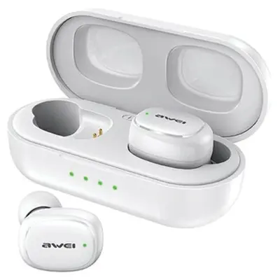 SLUŠALKE AWEI BLUETOOTH 5.1 T13 PRO TWS KOMPLET S PRIKLJUČNO POSTAJO BELE