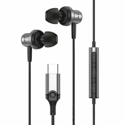 BELINE IN-EAR SLUŠALKE USB-C SK193 ČRNE/ČRNE ZA TELEFONE