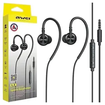 AWEI STEREO SLUŠALKE L3 JACK 3,5MM ČRNA ETUI ZA TELEFONE