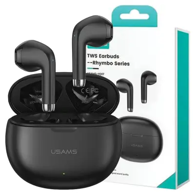 USAMS BLUETOOTH 5.3 TWS RHYMBO SLUŠALKE BREZŽIČNE ZA TELEFONE ČRNE