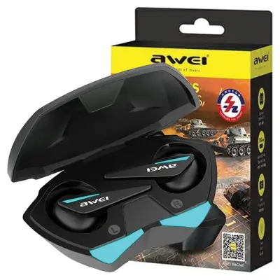 AWEI BLUETOOTH 5.0 T23 TWS SLUŠALKE ZA GAMING DOCKING STATION ČRNE