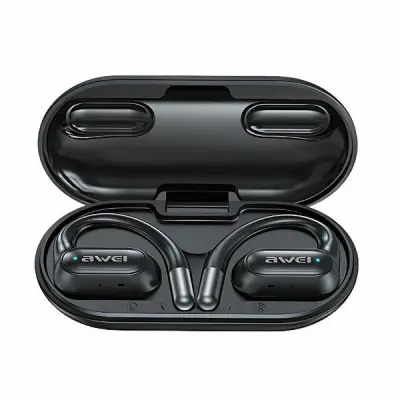 SLUŠALKE AWEI BLUETOOTH 5.4 OWS T93 CASE S PRIKLJUČNO POSTAJO ČRNE