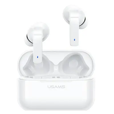 USAMS BREZŽIČNE BLUETOOTH 5.0 TWS ANC SLUŠALKE ZA IPHONE ANDROID BELE