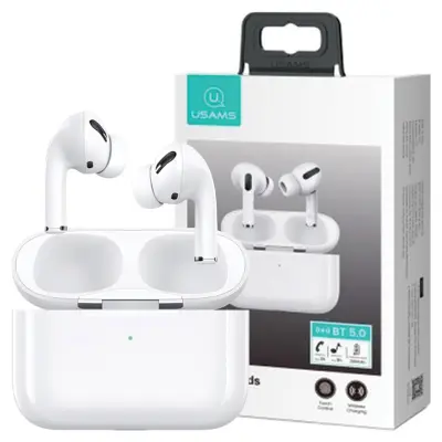 USAMS BREZŽIČNE SLUŠALKE BLUETOOTH 5.0 TWS YS SERIJE BELE
