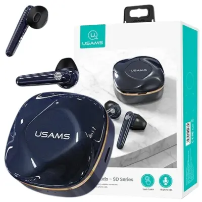 USAMS BLUETOOTH 5.0 TWS SLUŠALKE BREZŽIČNE ZA TELEFONE MODRE