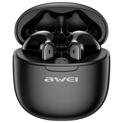 AWEI BLUETOOTH 5.3 T68 ENC TWS SLUŠALKE ZA TELEFON ČRNE + POSTAJA