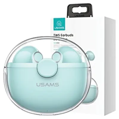 USAMS BREZŽIČNE BLUETOOTH 5.1 TWS SLUŠALKE ZA TELEFONE ZELENE