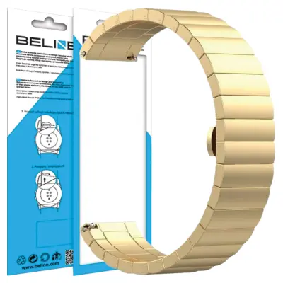BELINE PAŠEK ZA URO 20MM BEAUTY GOLD/GOLD NERJAVEČE JEKLO