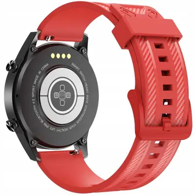 SPACECASE PAŠEK ZA URO 22MM RDEČ USNJEN ZA APPLE WATCH 1 2 3 4 5 6 SE
