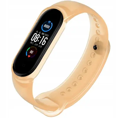 ZAMIENNA SILIKONOWA OPASKA PASEK BRANSOLETKA DO XIAOMI MI BAND 5/6 ZŁOTY