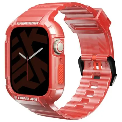 SKINARMA PAS + ETUI SAIDO 2V1 ZA APPLE WATCH 45/44MM RDEČA/RDEČA