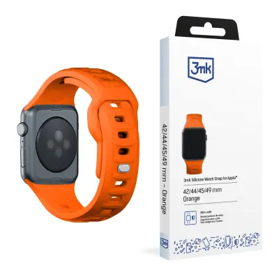 3MK SILIKONSKI PAS ZA APPLE WATCH 42/44/45/49 MM ORANŽEN PAS