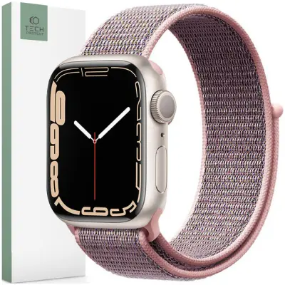 TECH-PROTECT NAJLON PAŠEK ZA APPLE WATCH 4 5 6 7 8 9 SE 38 40 41 MM ROZA SAND