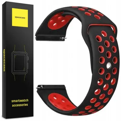 SPACECASE PAŠEK ZA ŠPORTNO URO 20MM ČRNO RDEČ ZA APPLE WATCH