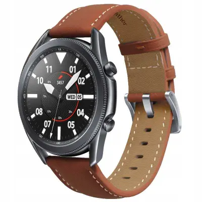 SPACECASE USNJEN PAŠK ZA URO 22 MM SVETLO RJAV ZA APPLE WATCH